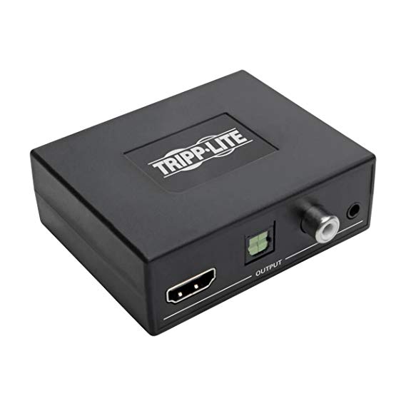 Tripp Lite 4K HDMI Audio Extractor De-embedder w/TOSLINK, RCA & 3.5 mm Stereo Output, 7.1 Channel, HDCP 2.2, 4k @ 60Hz (P130-000-AUD4K6)