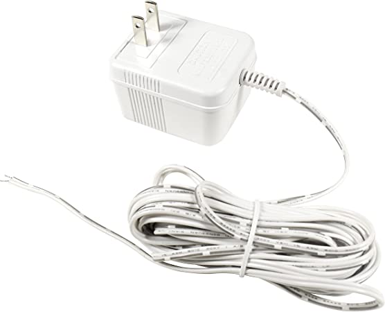 HQRP 18 Volt AC Power Adapter Transformer Compatible with Smart Video Doorbells Nest Hello, Ring, Ring-2, Ring-3, Arlo, Zmodo, Eufy Power Supply, 20ft Cable, White, ETL Listed