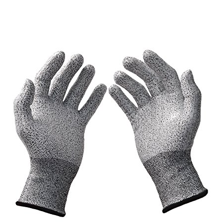 TFY Anti Abrasion Cut Resistant Safety Kitchen Gloves for Hand Protection – 1 Pair (Medium)