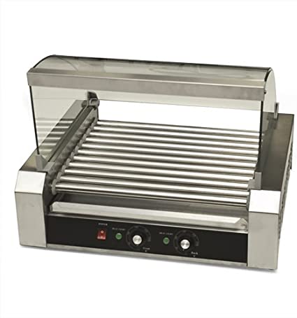 Best Choice Products Hot Dog Roller 30 Dogs Grill Cooker W/Glass Hood Commercial Machine Vending