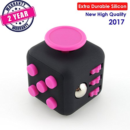 New Version 2017 - Anti Stress Fidget Cube Toys for Adults / Stress and Anxiety Relief Reducer Toys to Focus/ Attention Relieves Stress Toy for Gifts, ADHD, Kids, Children, Autism