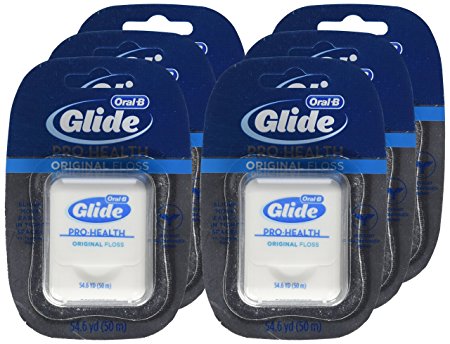 Oral-B Glide Pro-Health Dental Floss, Original Floss, 50 Meter (Pack of 6)