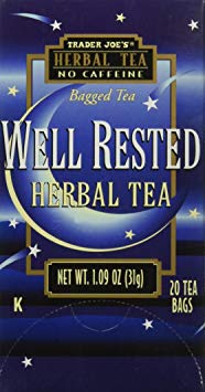 Trader Joe's Herbal Tea Well Rested No Caffeine 20 Bags