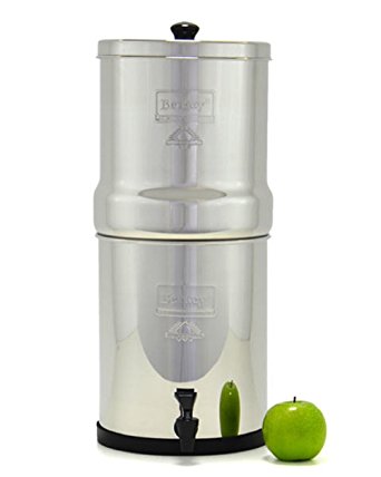 Berkey Bk4X2-Bb Big Water Purification System With 2 Black Filter Elements, Stainless Steel