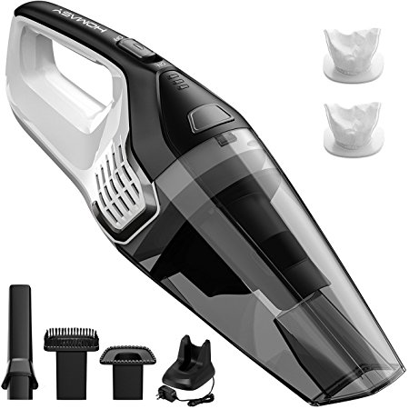 Homasy Rechargeable Handheld Vacuum Cordless, Powerful Cyclonic Suction Vacuum Cleaner, 14.8V Lithium with Quick Charge, Wet Dry Dustbusters for Pet Hair, Dust, Gravel Cleaning, Black