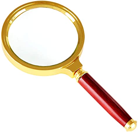 Magnifying Glass, 10X Handheld Reading Magnifier for Reading, Hobby Observation, Classroom Science(80mm)