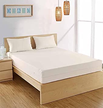 100% Natural Cotton Fleetwood Cotton Mattress Cover, Zips Around The Mattress