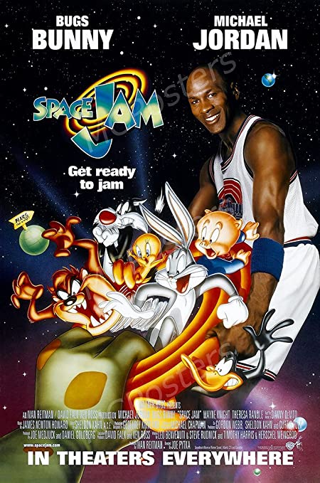 MCPosters Space Jam Michael Jordan Bugs Bunny GLOSSY FINISH Movie Poster - MCP458 (24" x 36" (61cm x 91.5cm))