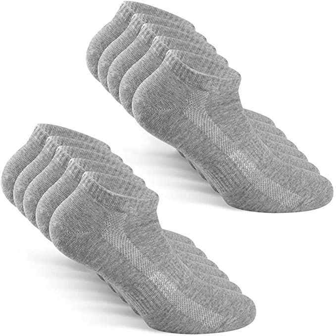 TUUHAW Sport Socks Men Women 10 Pairs Short Trainer Socks Cotton Low Cut