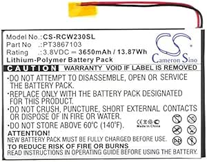 3650mAh Replacement Battery for RCA RCT6272W23 7" Tablet PC (PT3867103） - Cameron Sino Brand