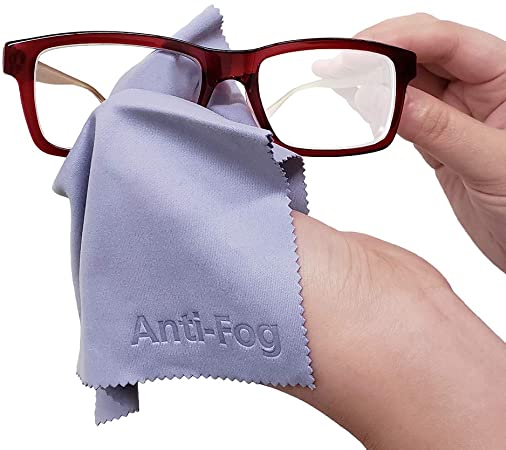 Anti-Fog Microfiber Cleaning Cloth Wipes for Prevent Fogging Eyeglasses, Sunglasses, Camera Lens, Mirrors, Goggles and Other Delicate Surfaces