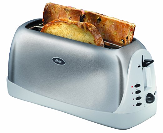 Oster 6330 Inspire 4-Slice Toaster, Brushed Stainless Steel