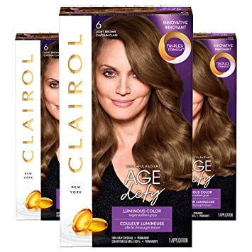 Clairol Age Defy Expert Collection 6 Light Brown 1 Kit, 1 Count (Pack of 3) (PACKAGING MAY VARY)
