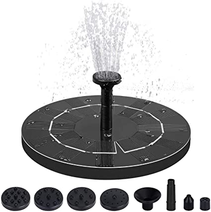 Solar Fountain Pump, 1.4W Free Standing Floating Solar Bird Bath Water Pumps for Garden, Patio, Pond, Pool and Outdoor
