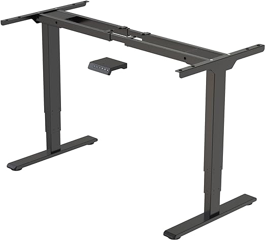 FLEXISPOT Dual Motor Standing Desk Frame 3 Stages Frame Electric Height Adjustable Desk Frame Stand Up Desk Frame, Black Frame Only