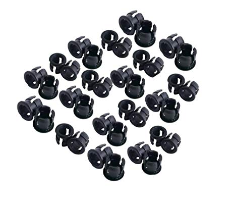 Honbay 100 Pieces Black Plastic 5mm LED Holder LED Light Mounting Holders on Panel