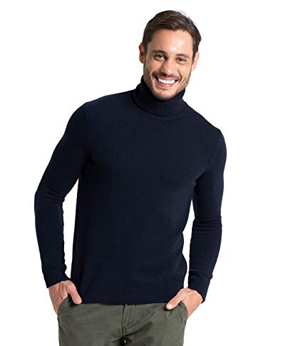Woolovers Mens Lambswool Polo Neck Knitted Jumper