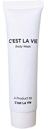50 Bulk Pack - Fig & Olive Luxury Body Wash By C'EST LA VIE - 22ml / 0.75 fl oz - Travel Guest & Hotel Amenities - Individual Clean White Tubes in Eco Responsible Packaging. Paraben & Cruelty Free