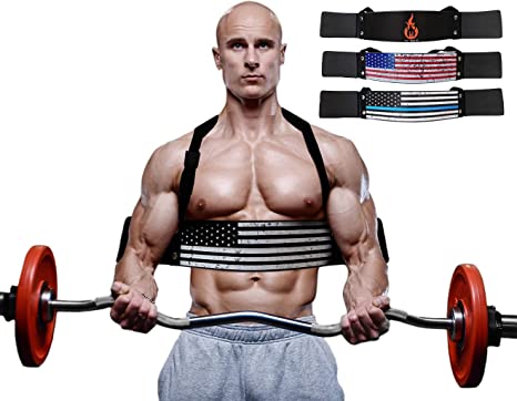 Fire Team Fit Arm Blaster for Curl Assist, Bicep and Tricep Strengthener for use with Barbell and Dumbbell Workouts, Muscle Isolation for Strengthening Arms