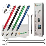 iDream365TM Pack of 4 55 Microfiber Stylus Pens for iPhone 66 PlusiPadAndriod TabletsSmartphonesExtra 4 Replaceable Tips4 Lanyards With 35mm Plug2x152x4Microfiber ClothRetail Package