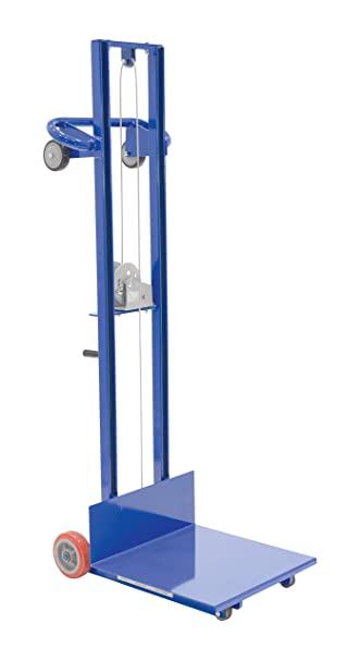 Vestil LLW-202058-FW Light Load Lift with Hand Winch, Steel, 29-3/4" Length, 20-1/16" Width, 66-1/2" Height, 500 lbs Capacity