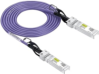 [Very Peri] Colored 10G SFP  DAC Cable - Twinax SFP Cable for Cisco SFP-H10GB-CU1M, Meraki MA-CBL-TA-1M, Ubiquiti UniFi, D-Link, Fortinet, Supermicro, Netgear, 1-Meter(3.3ft)