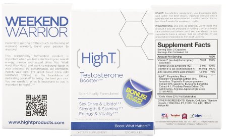 High T Testosterone Booster Supplement 72 Count