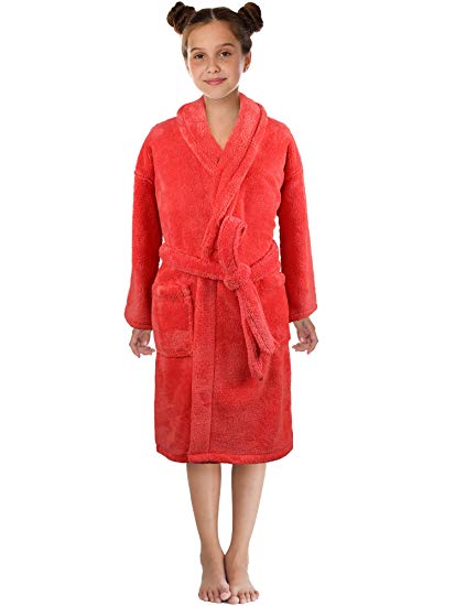 Ultra-Soft Plush Shawl Robes for Boys and Girls