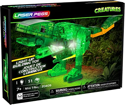 Laser Pegs Mini T-Rex Light-Up Construction Set