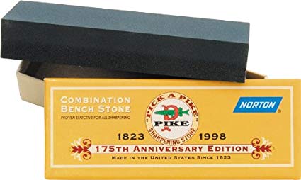 Norton Abrasives - St. Gobain 85450 Crystolon Coarse/Fine Combination Grit Benchstone, Premium Silicon Carbide Abrasive, 6" L x 2" W x 1" H