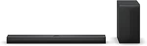 LG DS70TY 3.1.1 Dolby Atmos Soundbar (400W) mit kabellosem Subwoofer (eARC, HDMI, Optisch, Bluetooth) [2024], Schwarz