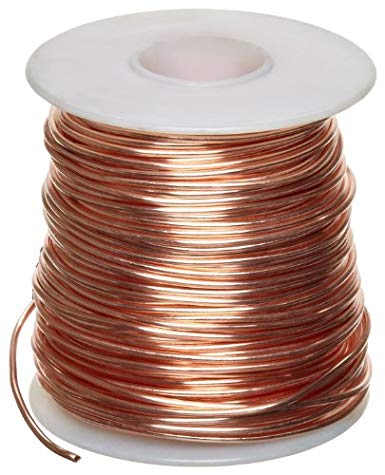 Bare Copper Wire, Bright, 26 AWG, 0.0159" Diameter, 1250' Length (Pack of 1)