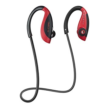 G-Cord Bluetooth 4.1 Wireless Headsets with Mic Sweatproof In-Ear Headphones