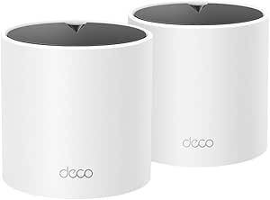 TP-Link Dual-Band AX1500 WiFi 6 Mesh Wi-Fi System (Deco X15) | Replaces Routers and Extenders | Covers up to 3,900 sq.ft. | 2 Gigabit ports per unit, supports Ethernet Backhaul | 2024 Release (2-Pack)