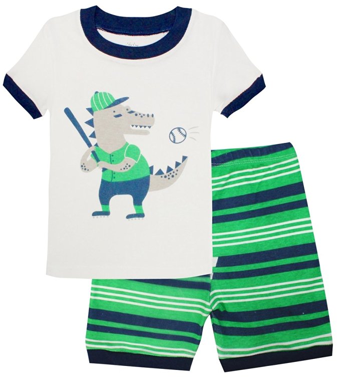 Boys Pajamas Children Dinosaur Clothes Short Sets Cotton Sleepwear Size 2Y-7Y