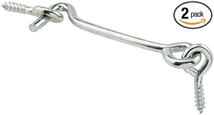 Prime-Line K 5036-A Hook and Eye Latch, Steel Construction, Zinc Plated, 2-1/2 in. Reach, 2 Sets