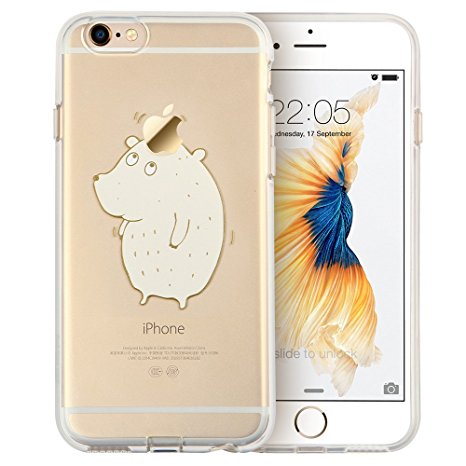 iPhone 6s Case, iPhone 6 Case, ESR Soft Gel TPU Silicone Case Clear with Design Cute Cartoon Slim Fit Ultra Thin Protective Cover for 4.7 inches iPhone 6 /iPhone 6s_Bear