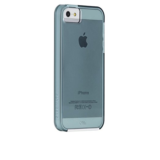 Case Mate Case-Mate iPhone 5 Tough Naked - Blue w/White Bumper - Carrying Case - Retail Packaging - Clear w/Black Bumper