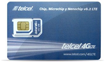 Telcel Mexico Prepaid SIM Card with 4GB Data and 250 Anywhere Minutes (LTE 3 in 1 Fits All Devices)