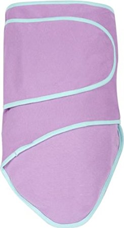 Miracle Blanket Swaddle, Purple with Mint Trim