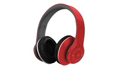 Neojdx Venice 2 Bluetooth 4.0 stereo wireless Headphones with Built-in Mic, Noise Isolation for Apple, Android Devices, TV with Zippered Carrying Case - Red