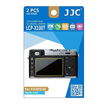 JJC LCP-X100T 2PCS LCD Guard Film Display Screen Protector For Fujifilm FinePix X100T Camera