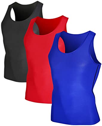 DEVOPS Men's 2~3 Pack Sleeveless Athletic Cool Dry Compression Muscle Tank Top