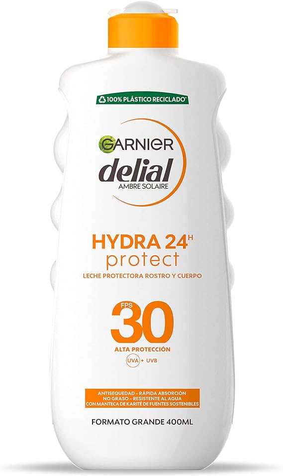 Garnier Delial Leche Protectora Ultra-Hidratante FPS30 - Total: 400 ml