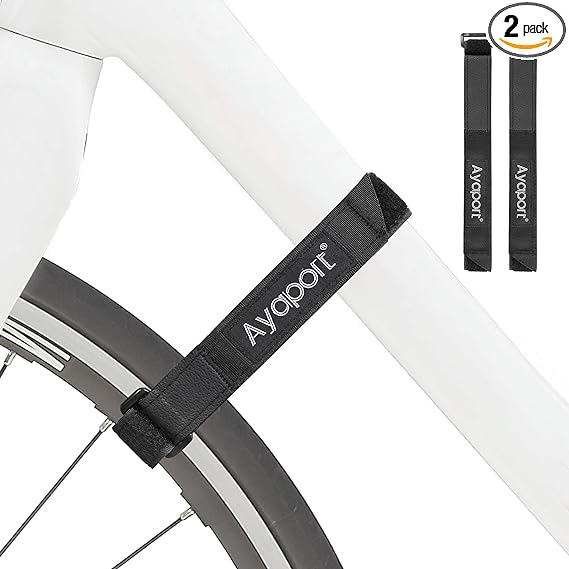 Ayaport Heavy Duty Bike Rack Strap Anti-wear Triple Layers Bicycle Wheel Stabilizer Lock Straps (2)