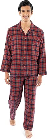 Fruit of the Loom Men's Flannel Pajama Sleep Set