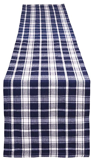 Yourtablecloth Buffalo Plaid Checkered Table Runner Trendy & Modern Plaid Design 100% Cotton Tablerunner Elegant Décor for Indoor&Outdoor Events 14 x 108 Blue Plaid