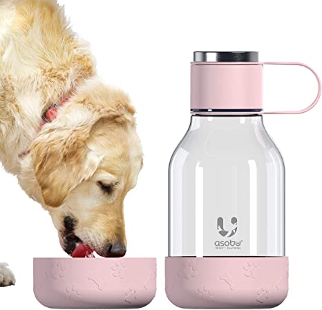 asobu Tritan Water Bottle with Dog Bowl Attached 50 Ounces