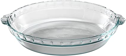 Pyrex Bakeware 9-1/2-Inch Scalloped Pie Plate, Clear (Pack of 3)