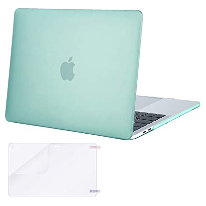 Mosiso MacBook Pro 13 Case 2017 & 2016 Release A1706/A1708, Plastic Hard Case Shell Cover with Screen Protector for Newest Macbook Pro 13 Inch with/without Touch Bar and Touch ID, Mint Green